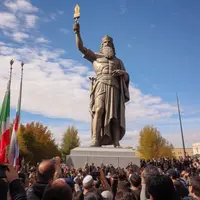 Enthüllung einer Statue von Kyros dem Großen in Atlanta